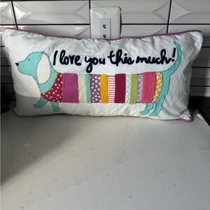 Pottery Barn Teen Colorful Dog Pillow